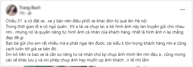 Người phụ nữ bức xúc khi thấy hình ảnh mình ngủ quên trên xe bị chụp lại và phát tán khắp nơi