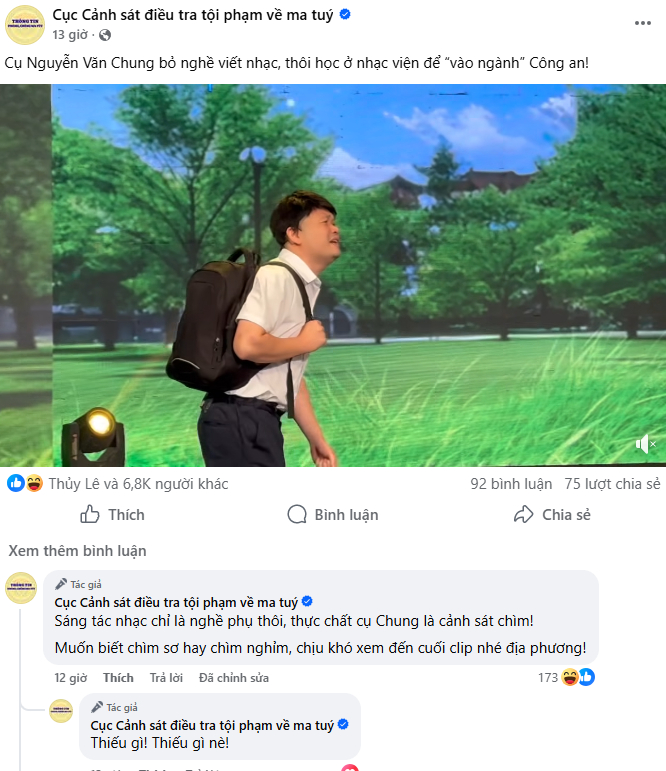 Bài đăng gây chú ý ngay sau đó