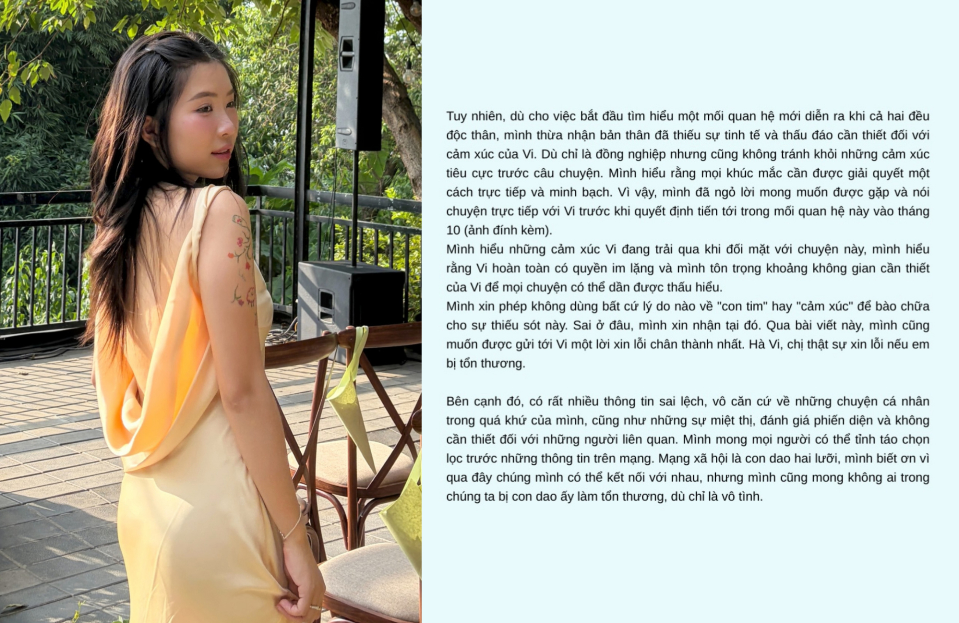 Quỳnh Tít lên tiếng.