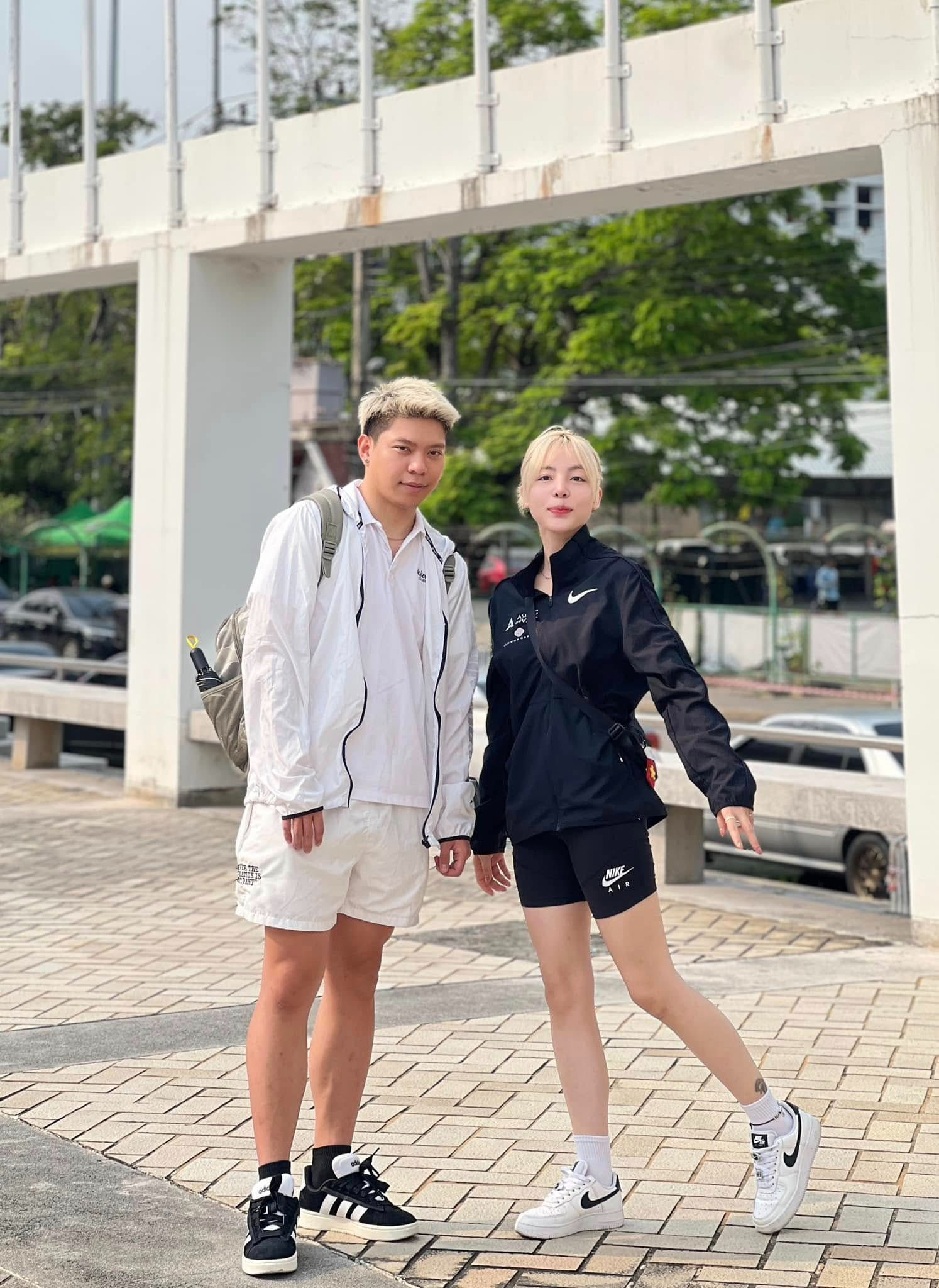 Khoảnh khắc cùng nhau đi tập của Vũ Tiến Nam và Phí Thanh Thảo