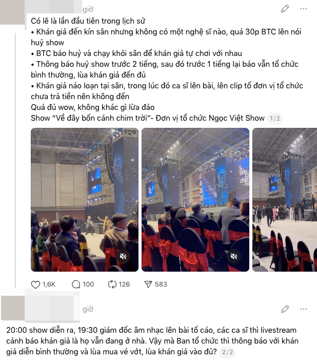 Khán giả dự show bức xúc (ảnh: cap màn hình)