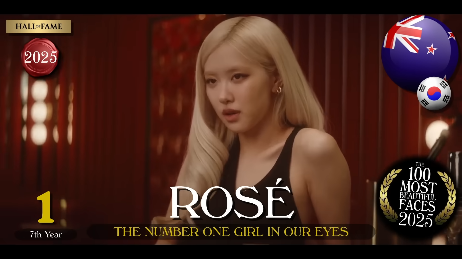 TC Candler công bố Rosé đứng đầu danh sách “100 gương mặt đẹp nhất thế giới” (ảnh: cap màn hình)