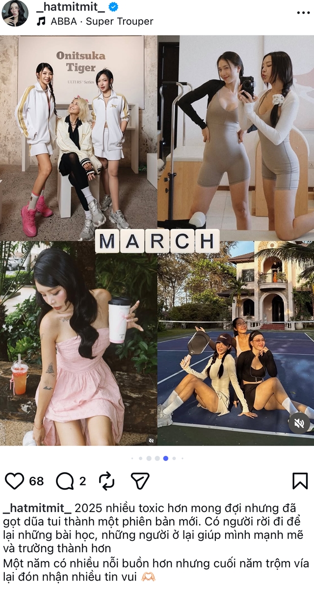 Một Hạt Mít lắng lại trong thời khắc cuối năm. Cô cho biết đã trở thành một phiên bản trưởng thành và cũng có nhiều niềm vui hơn trong năm 2025. 