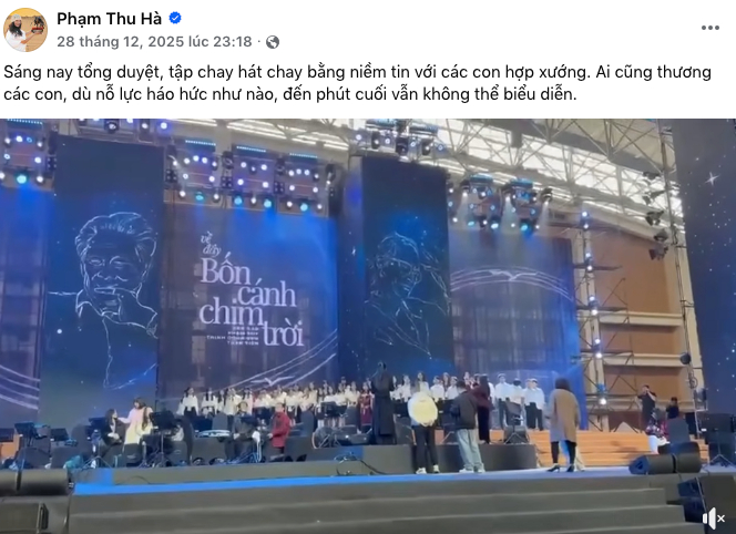 Ca sĩ Phạm Thu Hà chia sẻ quá trình tập duyệt (ảnh: cap màn hình)