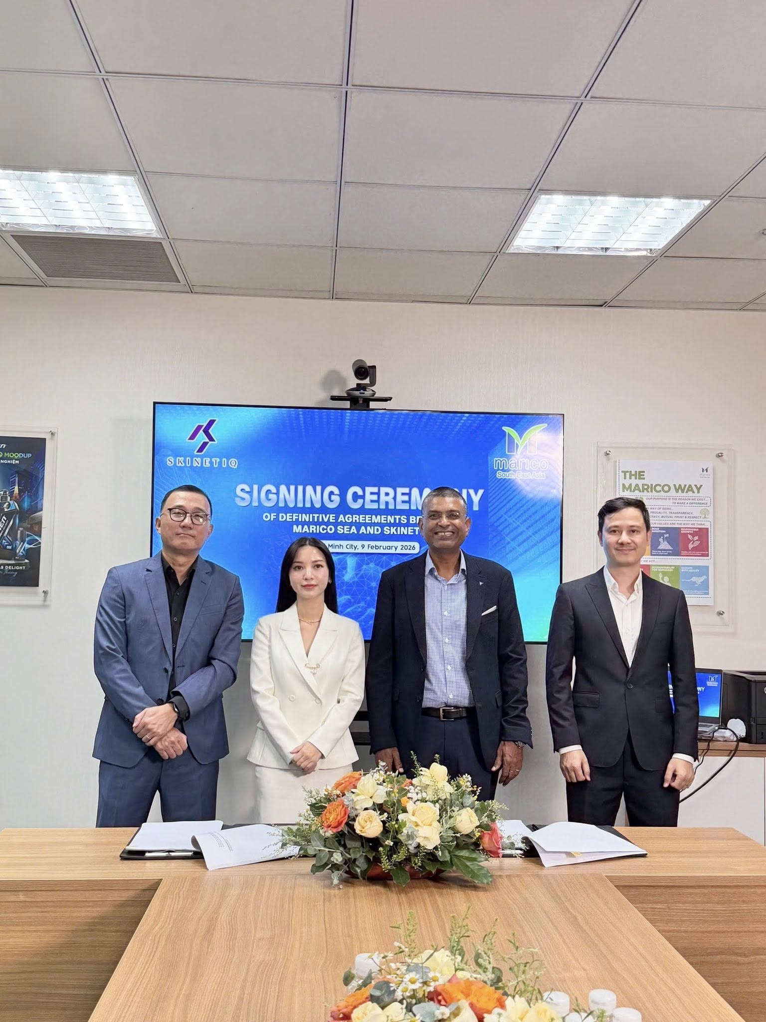 Hình ảnh tại buổi ký kết giữa Skinetiq và Marico