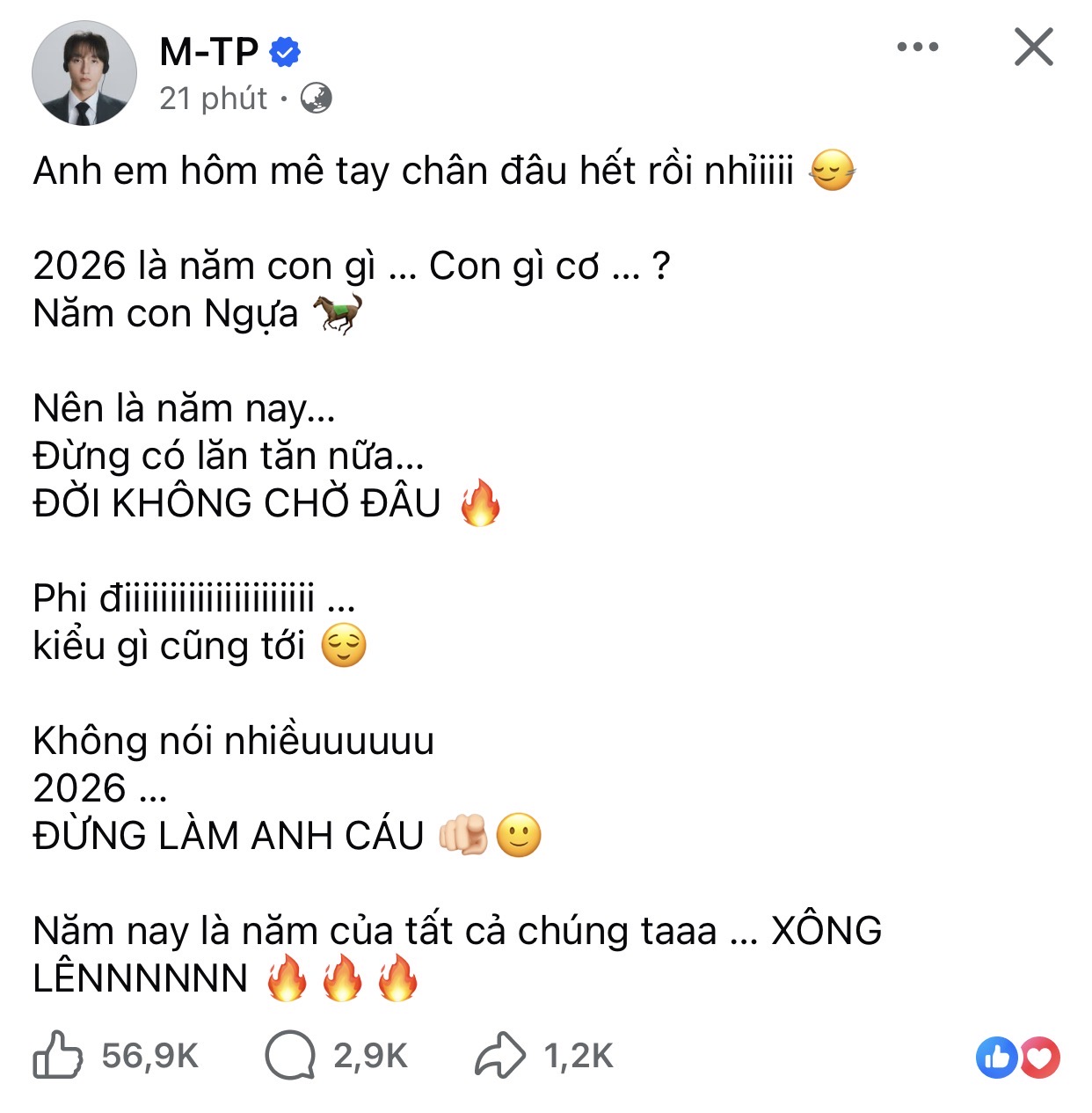 Sơn Tùng làm văn chúc Tết và fan cho rằng nam ca sĩ đang thả 