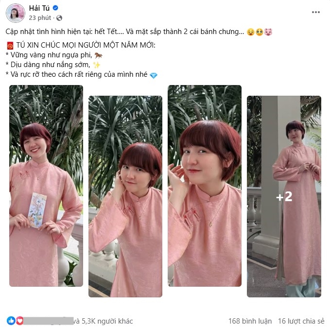 Netizen rôm rả vì bây giờ mới thấy Hải Tú xuất hiện. Ảnh chụp màn hình.