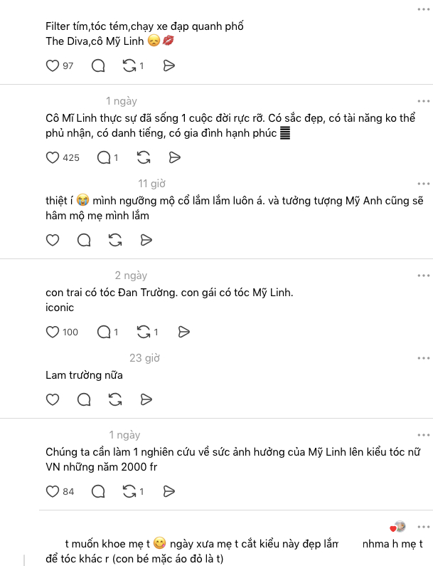 Netizen tấm tắc về diva Mỹ Linh (ảnh cap màn hình)