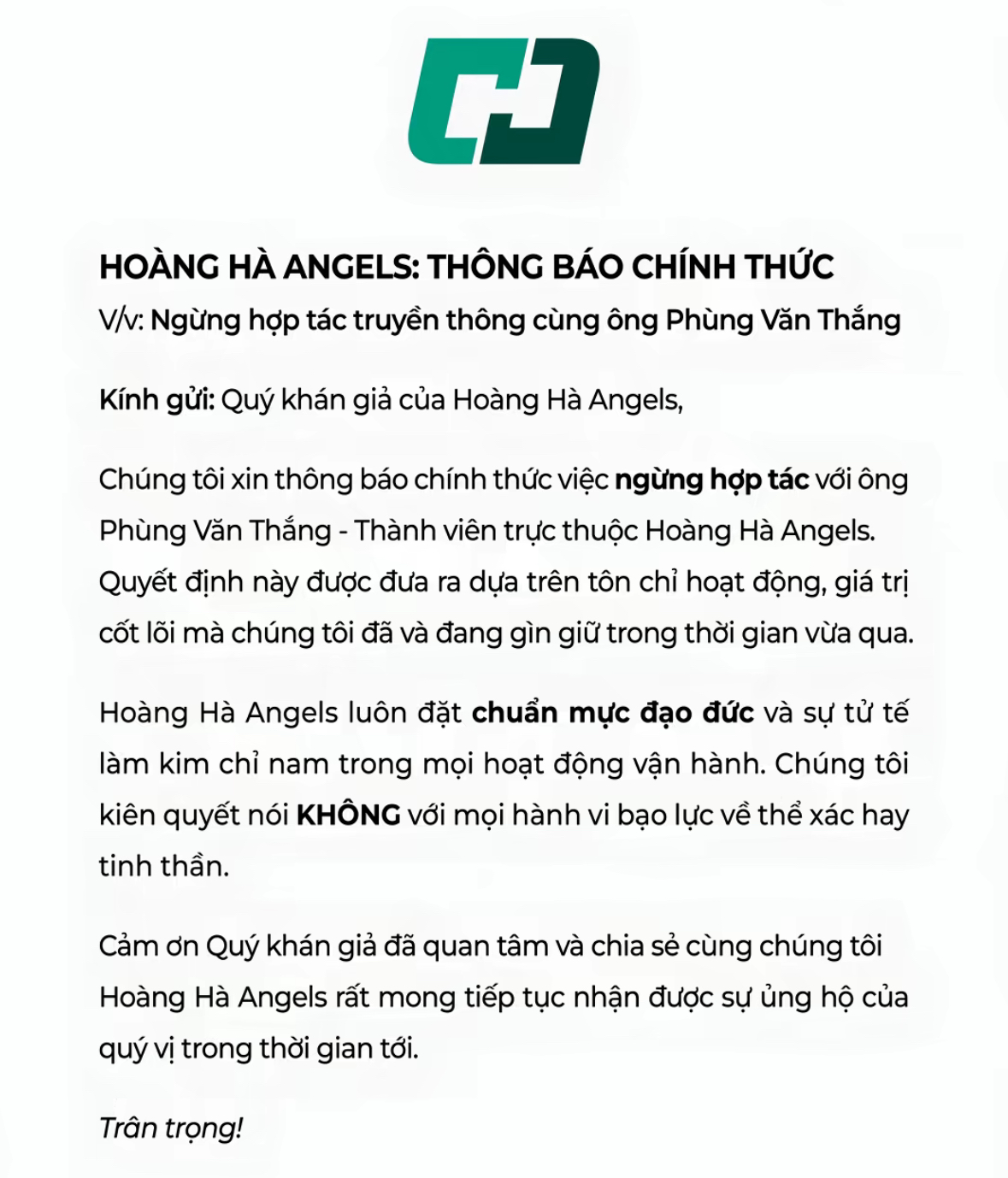 Nguồn: Hoàng Hà Angels 
