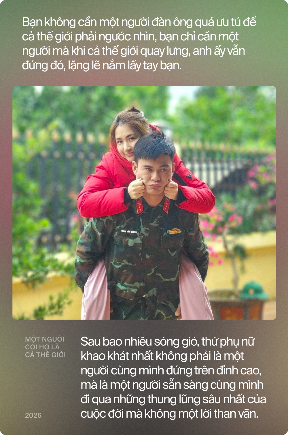 Sau tất cả, điều phụ nữ tìm kiếm không phải là một người cho họ cả thế giới, mà là một người coi họ là cả thế giới