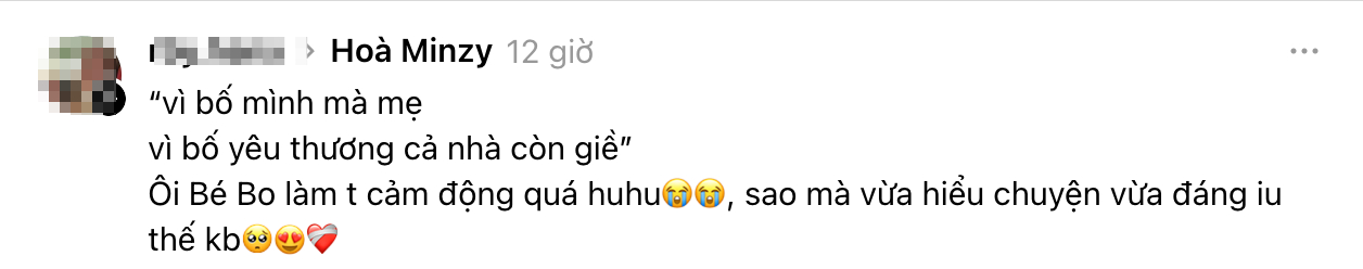 “Vì bố là bố mình mà mẹ” - bao nhiêu yêu thương mới đủ để bé Bo nói được câu này?