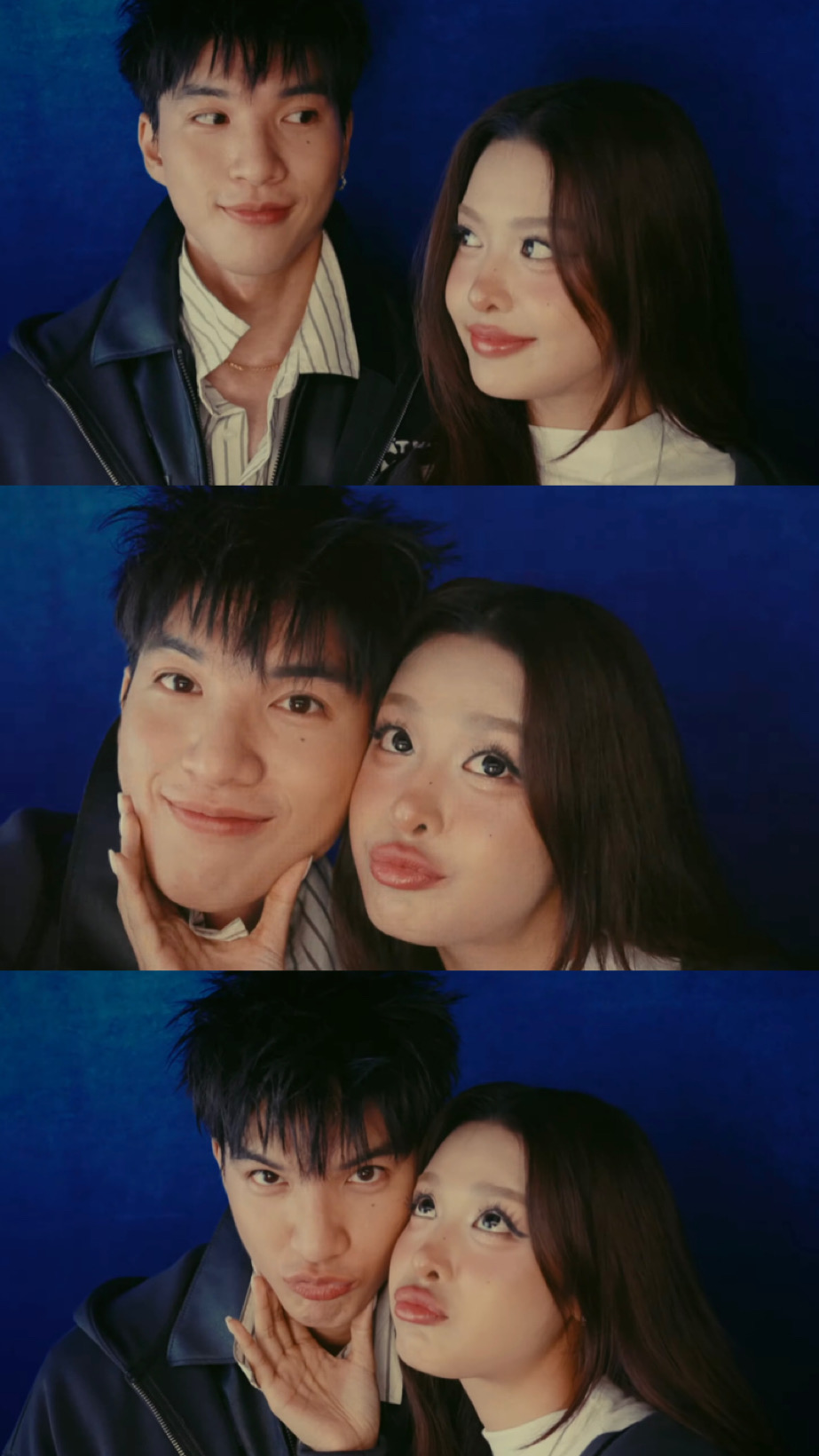 Cảnh HIEUTHUHAI và nữ chính chụp ảnh trong photobooth