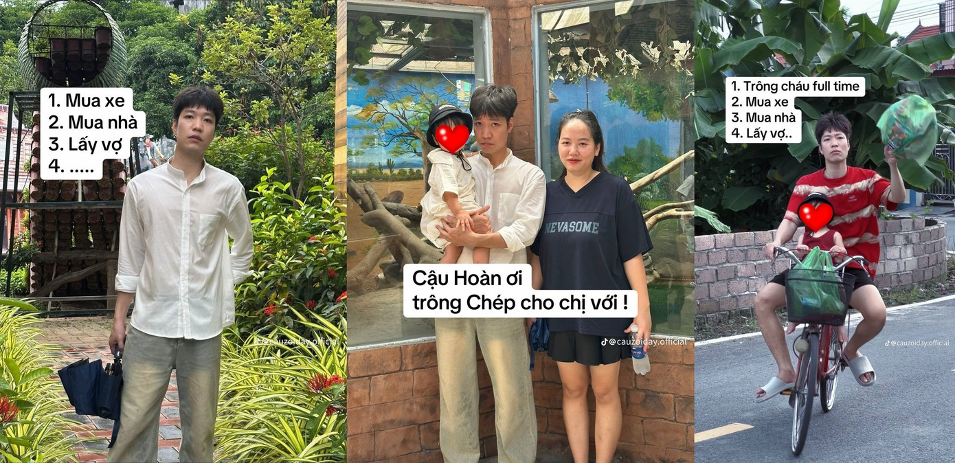 Không những trông cháu full-time mà còn ra thêm 5 clip nữa (Nguồn: @cauzoiday.official)