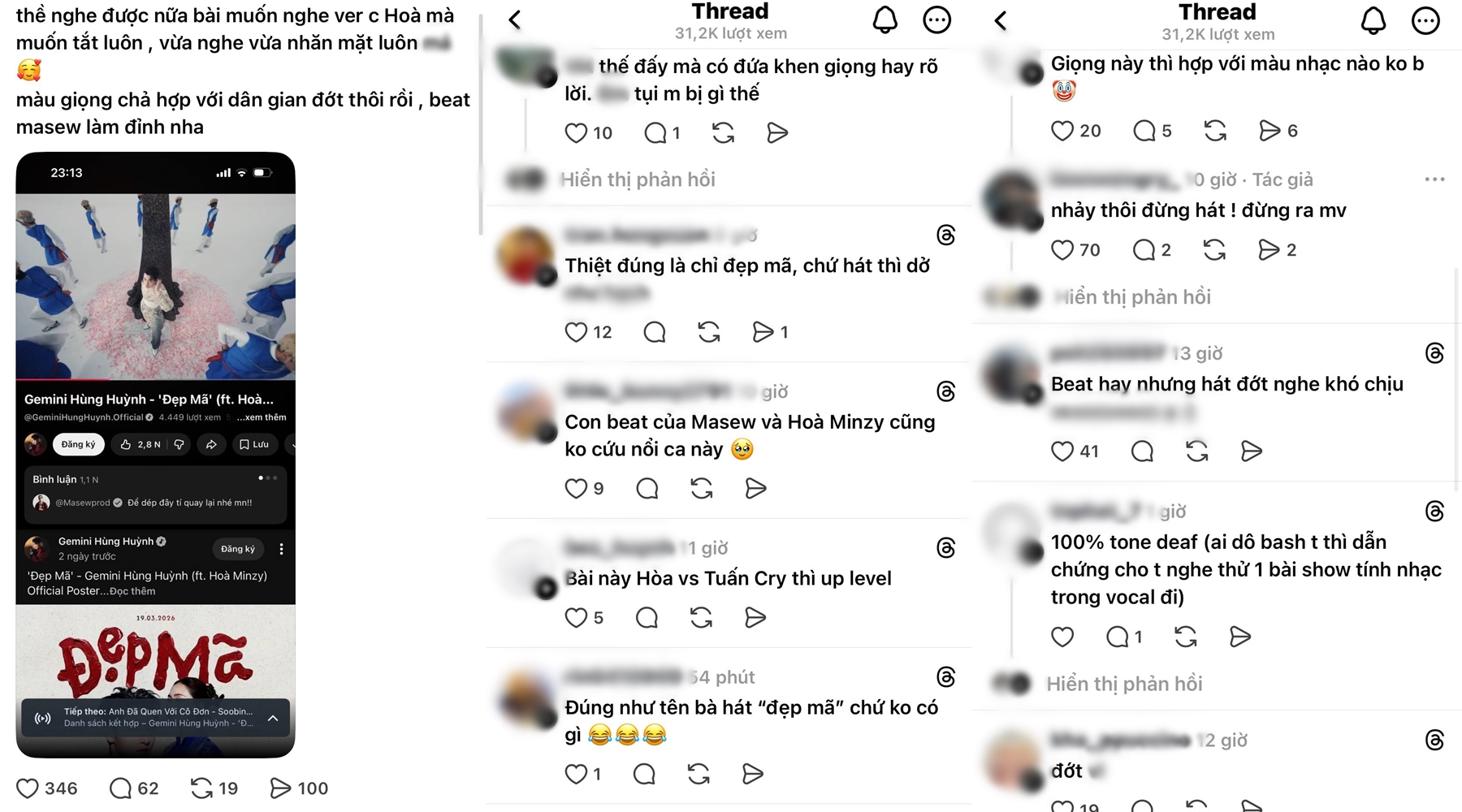 Hoà Minzy cũng không “cứu” được điểm yếu của nam ca sĩ Việt nhận đề cử đẹp nhất thế giới