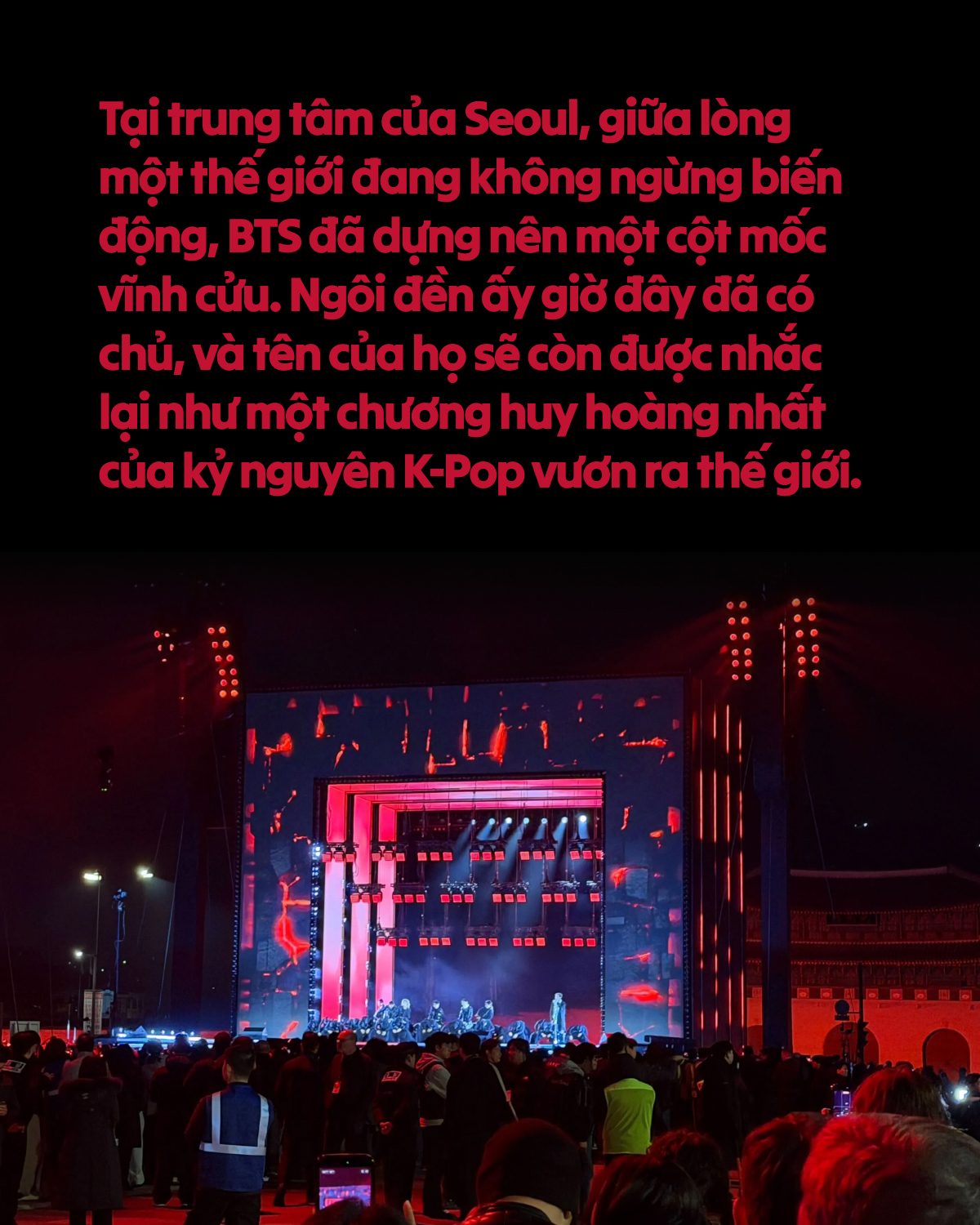 Đêm Gwanghwamun và lằn ranh bất tử: BTS chính thức bước vào ngôi đền của những vị thần