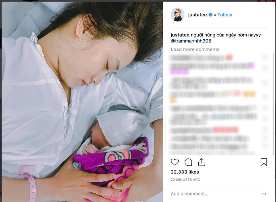 Anh còn đăng thông báo nóng và nói lời cảm ơn vợ 