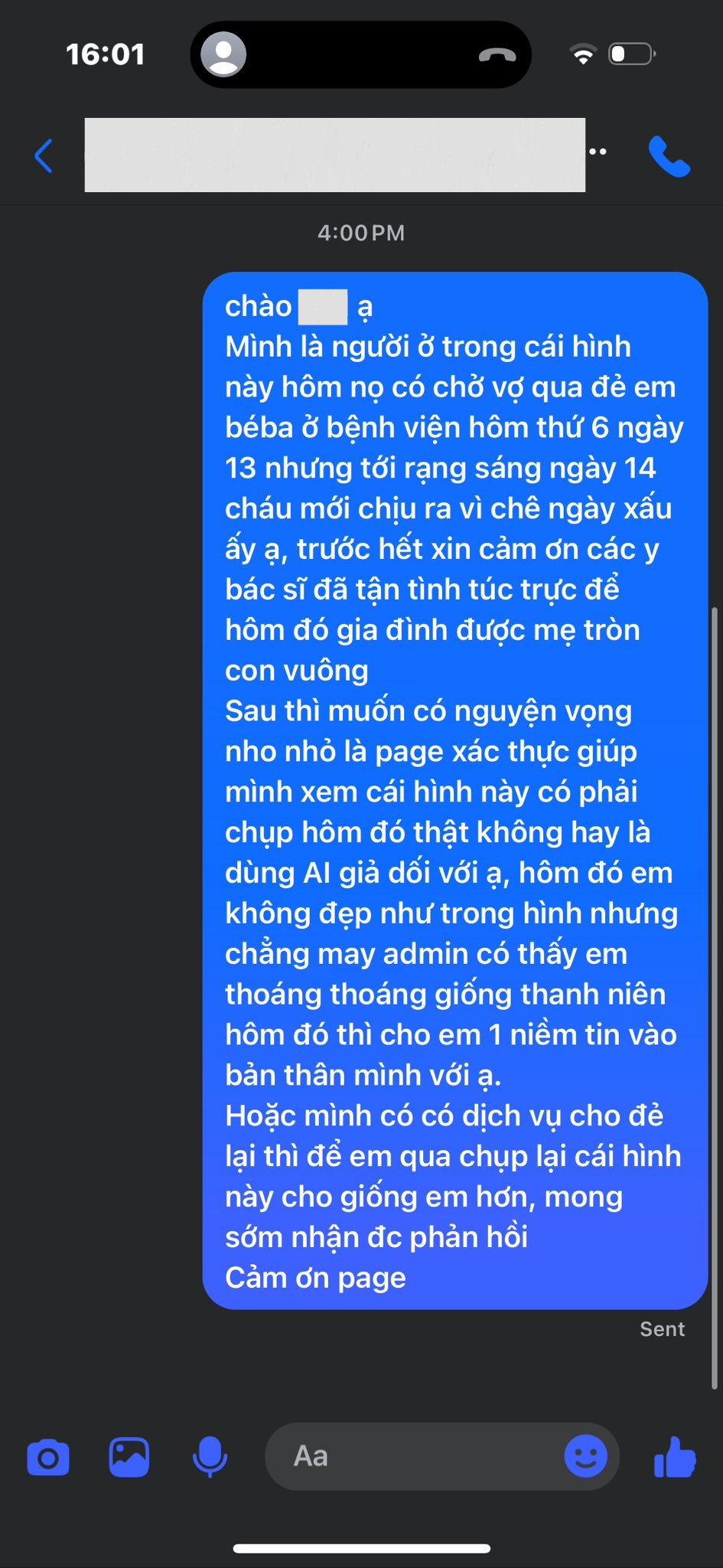 Tin nhắn tha thiết của JustaTee nhờ bệnh viện xác nhận anh cũng có mặt trong ngày vợ đẻ