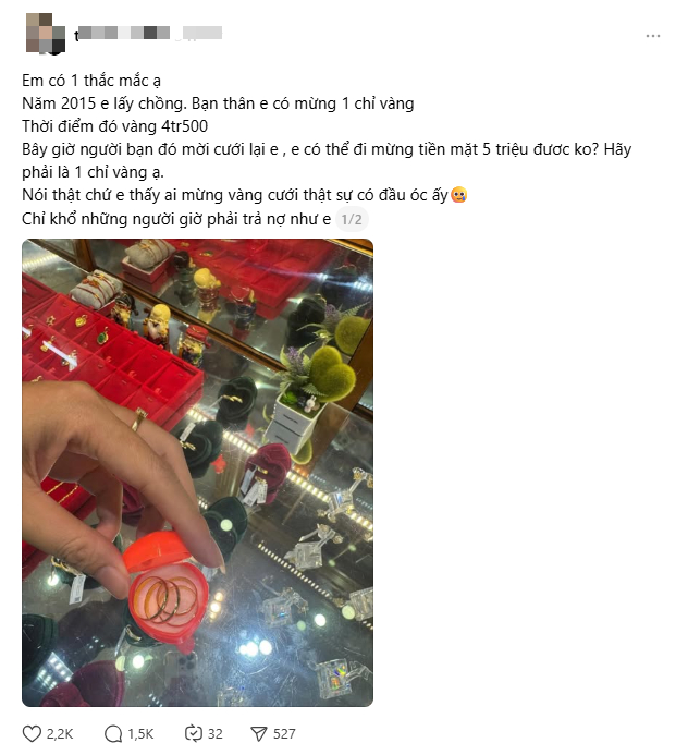 Một topic gây tranh cãi trên Threads. Ảnh chụp màn hình.