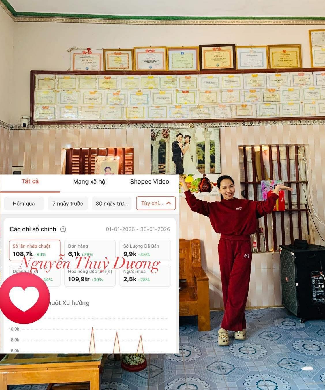 Tháng 1 vừa qua, mức hoa hồng của Dương lên tới khoảng 110 triệu đồng