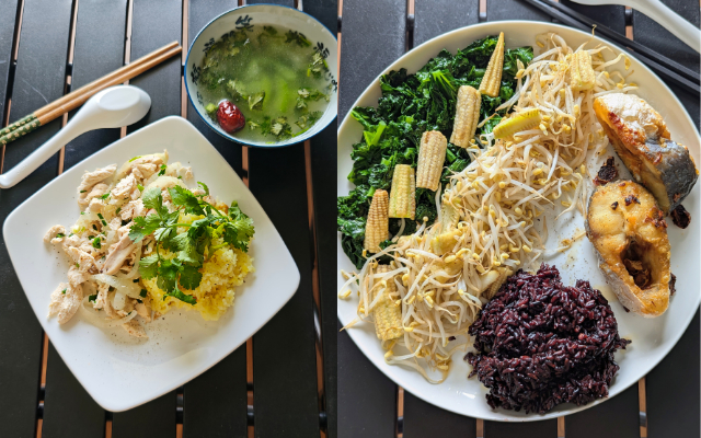 Hình ảnh một số bữa ăn do Hằng Trần tự nấu, bày biện tại nhà. Ảnh: NVCC.