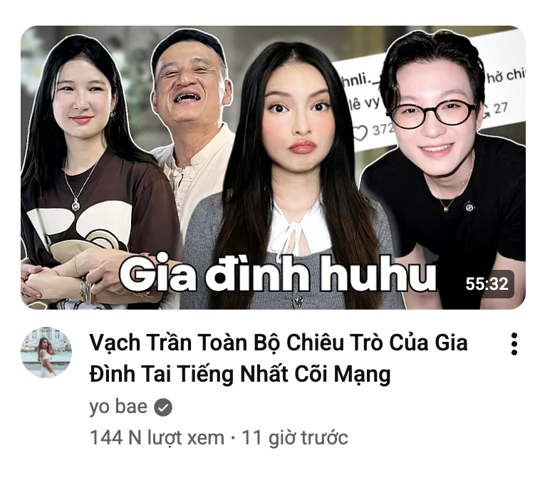 Yo Bae đăng tải đoạn clip mới về gia đình của Ông Bố Điên, Tớ Là Lộc và Nàng Mơ