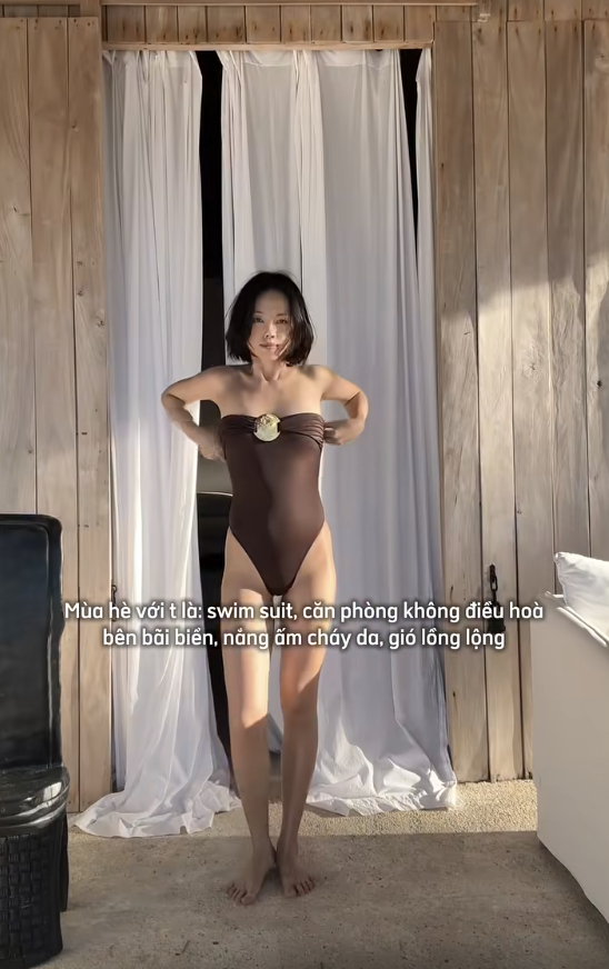 Bức ảnh diện đồ bơi của Khánh Linh bỗng nhận nhiều bàn luận trên MXH