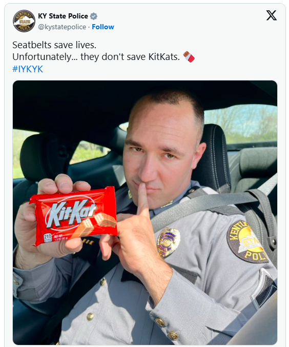 Bài đăng của cảnh sát bang Kentucky