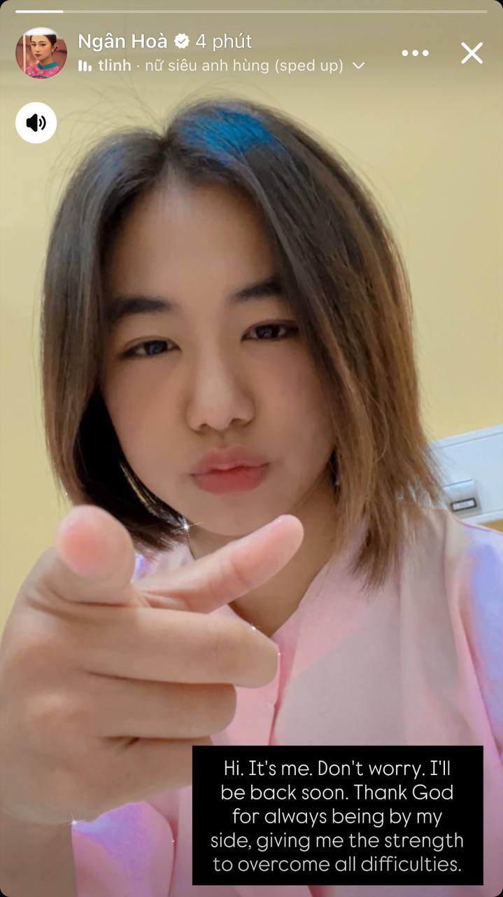 Ngân Hoà chia sẻ hình ảnh mới nhất và thông báo sẽ sớm trở lại 
