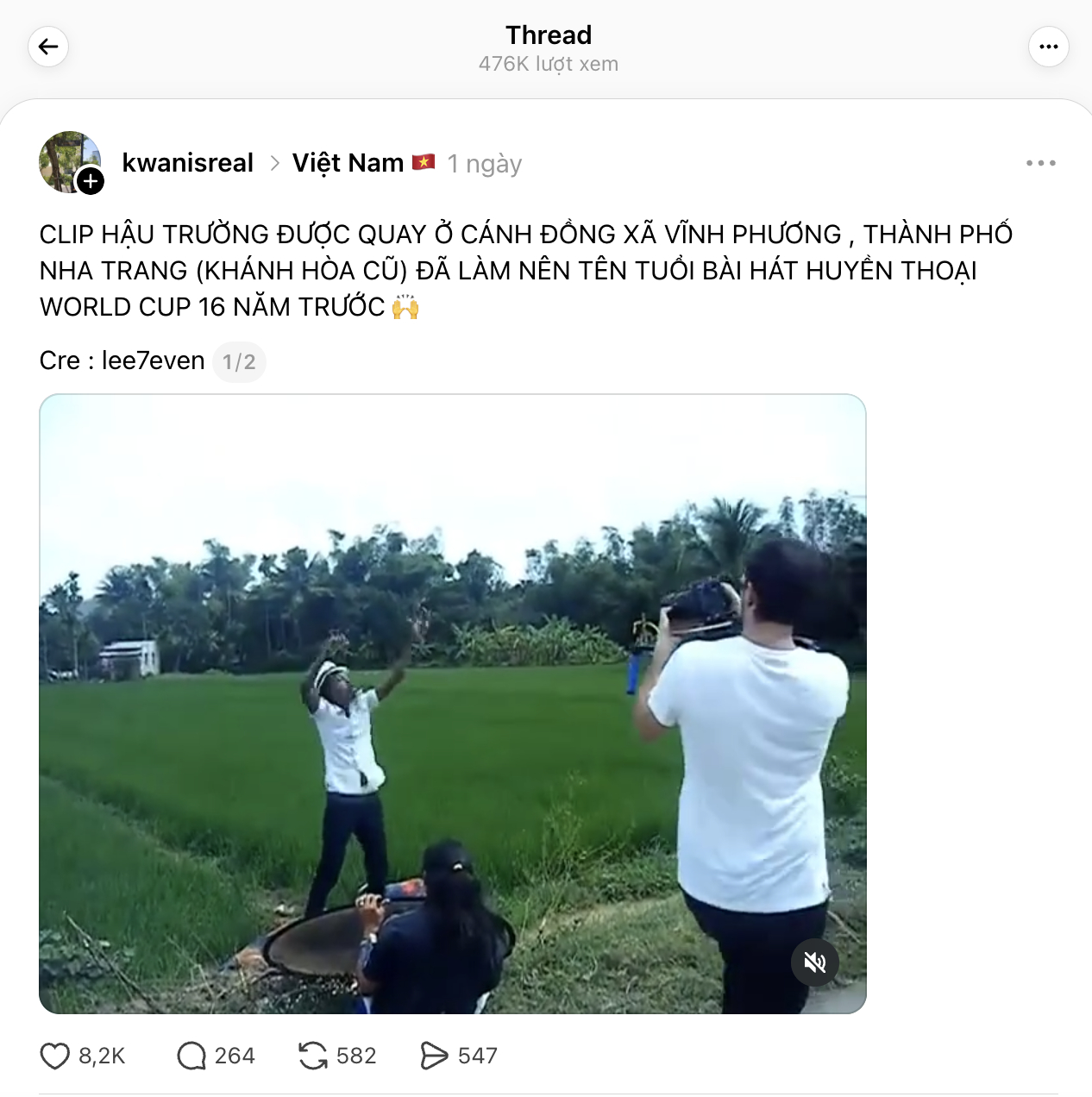 Chuyện hậu trường của MV Wavin' Flag đang viral trên MXH (Ảnh chụp màn hình)