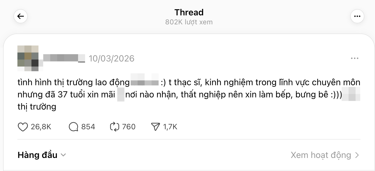 Bài đăng đang thu hút sự chú ý trên Threads