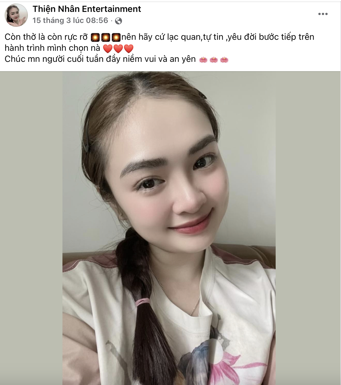 Lần gần nhất Thiện Nhân cập nhật hình ảnh là vào tháng 3/2026 