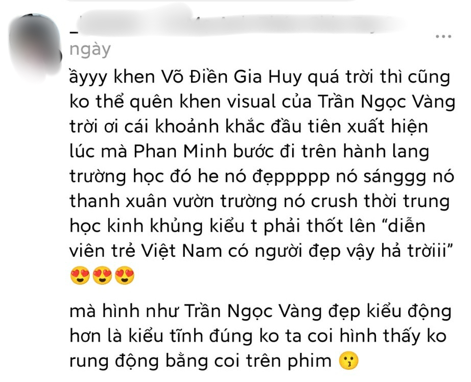 Netizen sốc visual của Trần Ngọc Vàng