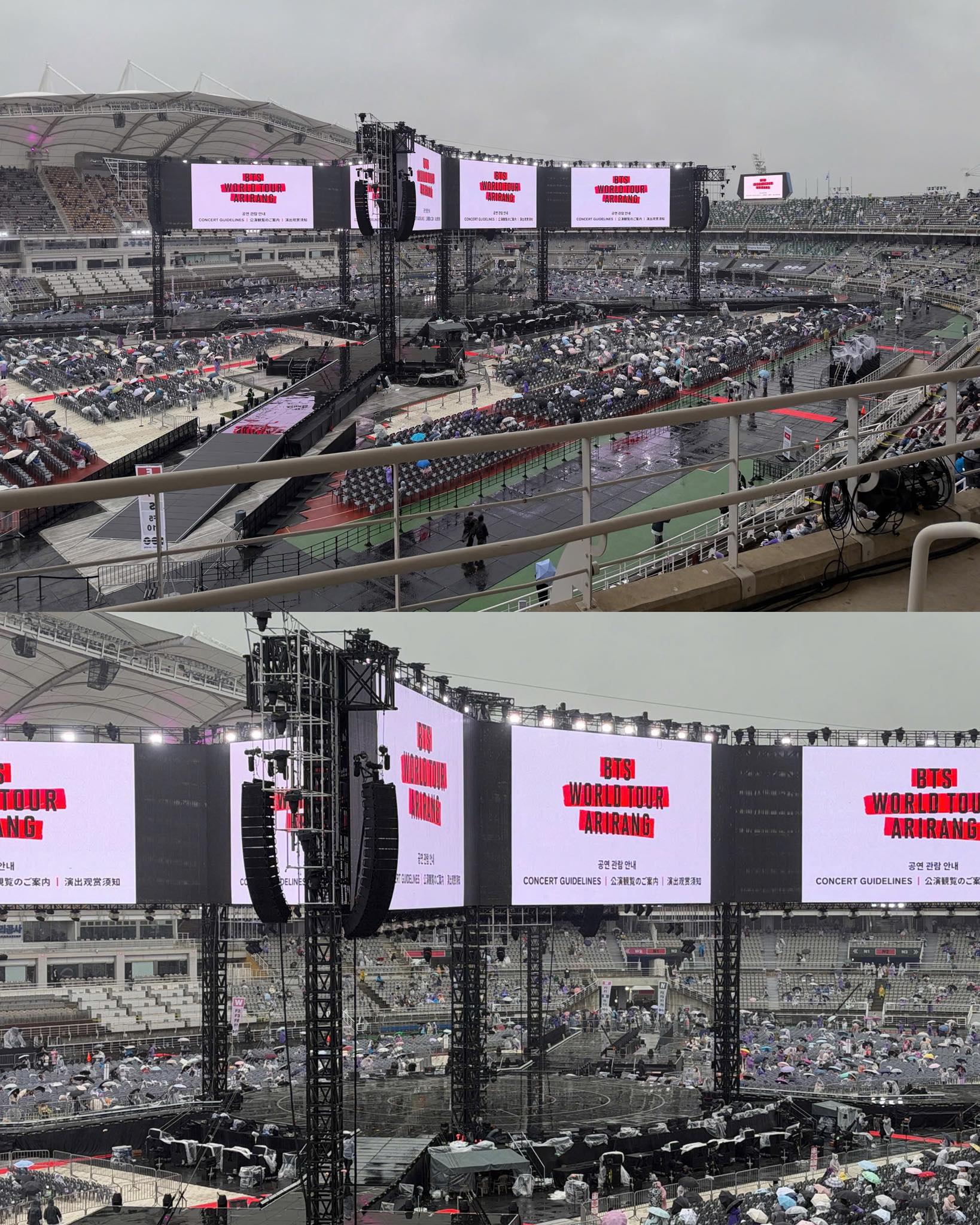 Army đội mưa xem concert (ảnh trước giờ G 30 phút - Insight Mất Lòng)