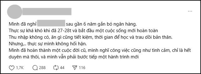 Chia sẻ của Y. trên Threads. Ảnh chụp màn hình.