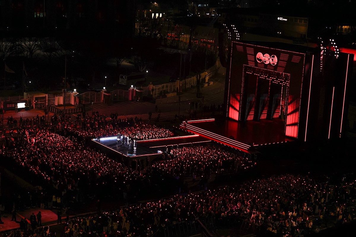 Sân khấu ở Gwanghwamun