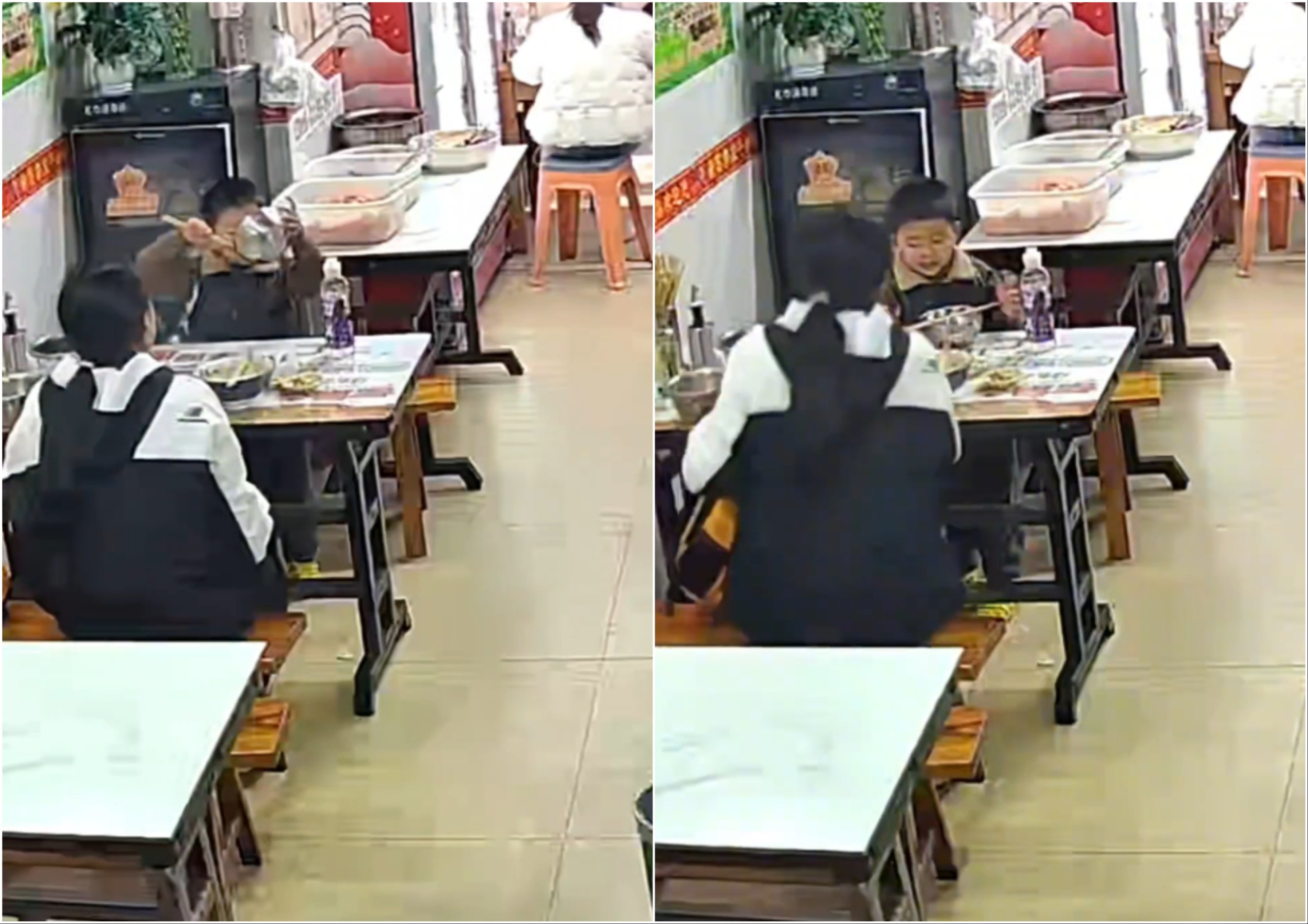 Chỉ nhìn qua màn hình cũng biết cậu bé đã ăn rất ngon lành (Ảnh chụp màn hình)