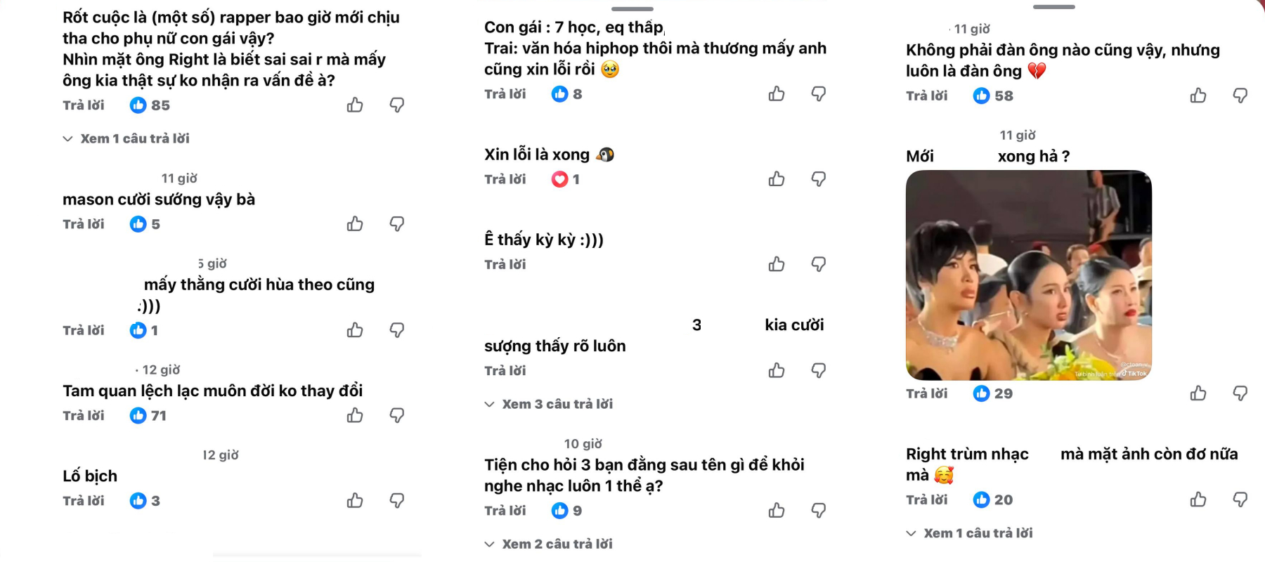 Tranh cãi bủa vây B Ray và đoạn rap nhắc đến AMEE và Em Xinh (ảnh cap màn hình)