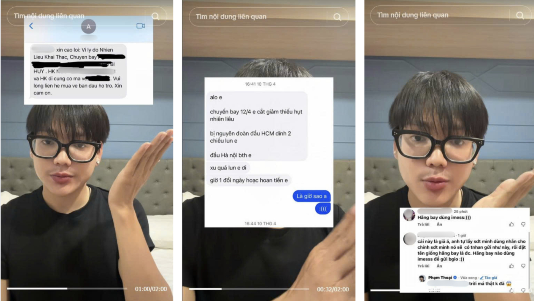 Loạt tin nhắn mạo danh hãng hàng không bị cộng đồng mạng bóc trần (Ảnh: Chụp màn hình)