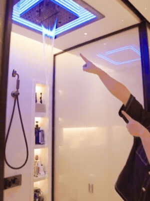 Vòi nước tắm cũng được cài đặt nhiều chế độ, đảm bảo an toàn cho người sử dụng 