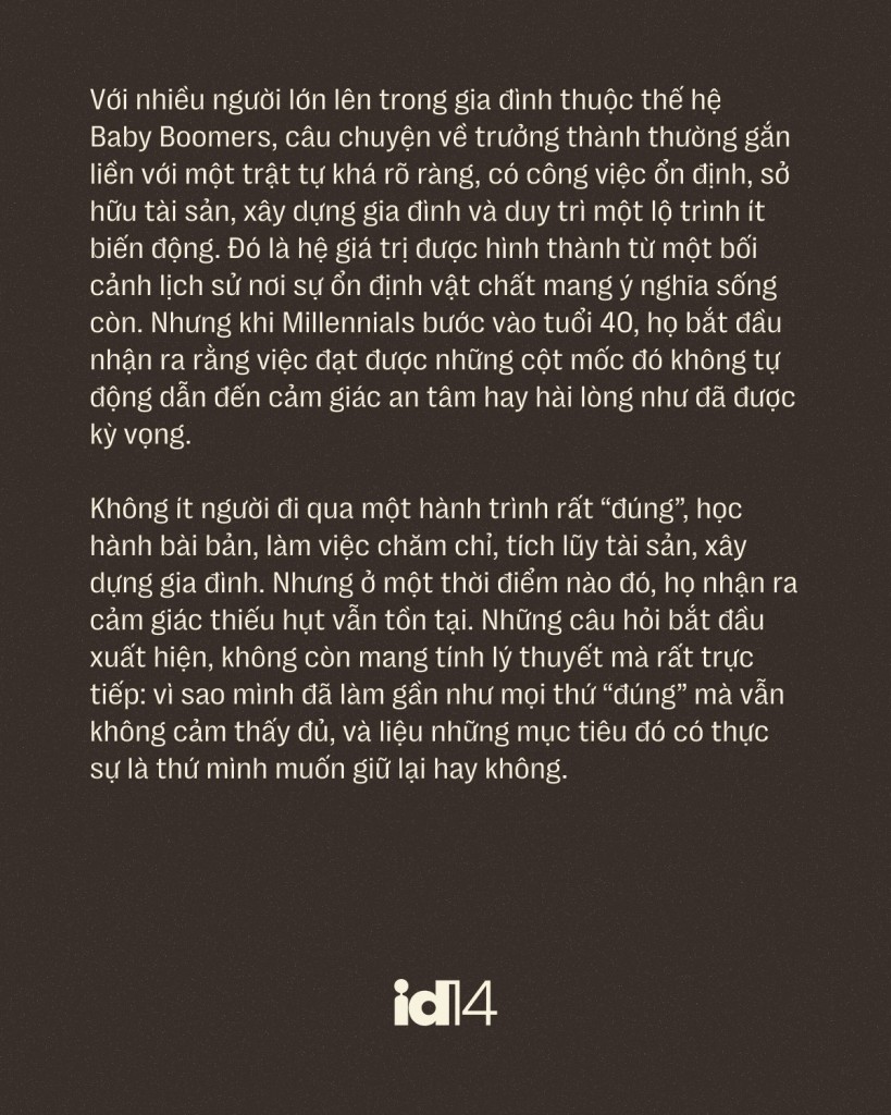 Vì sao 40 tuổi hiện nay giống như một 