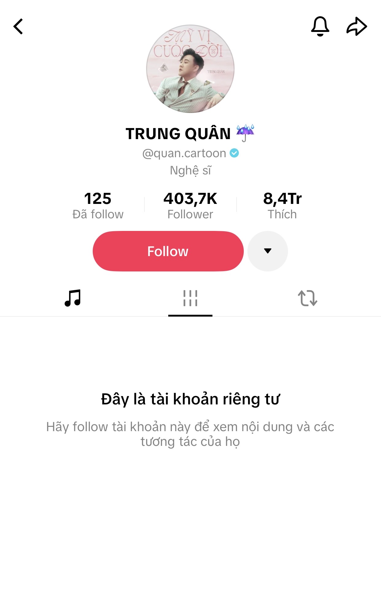 Trung Quân Idol chuyển kênh TikTok về trạng thái riêng tư, đồng thời khoá trang cá nhân và tắt bình luận trên Fanpage giữa ồn ào