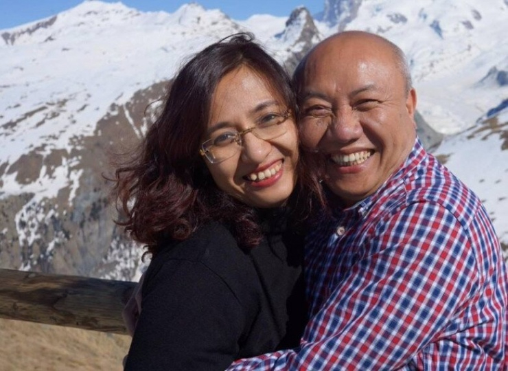 Vợ chồng BTV Vân Anh