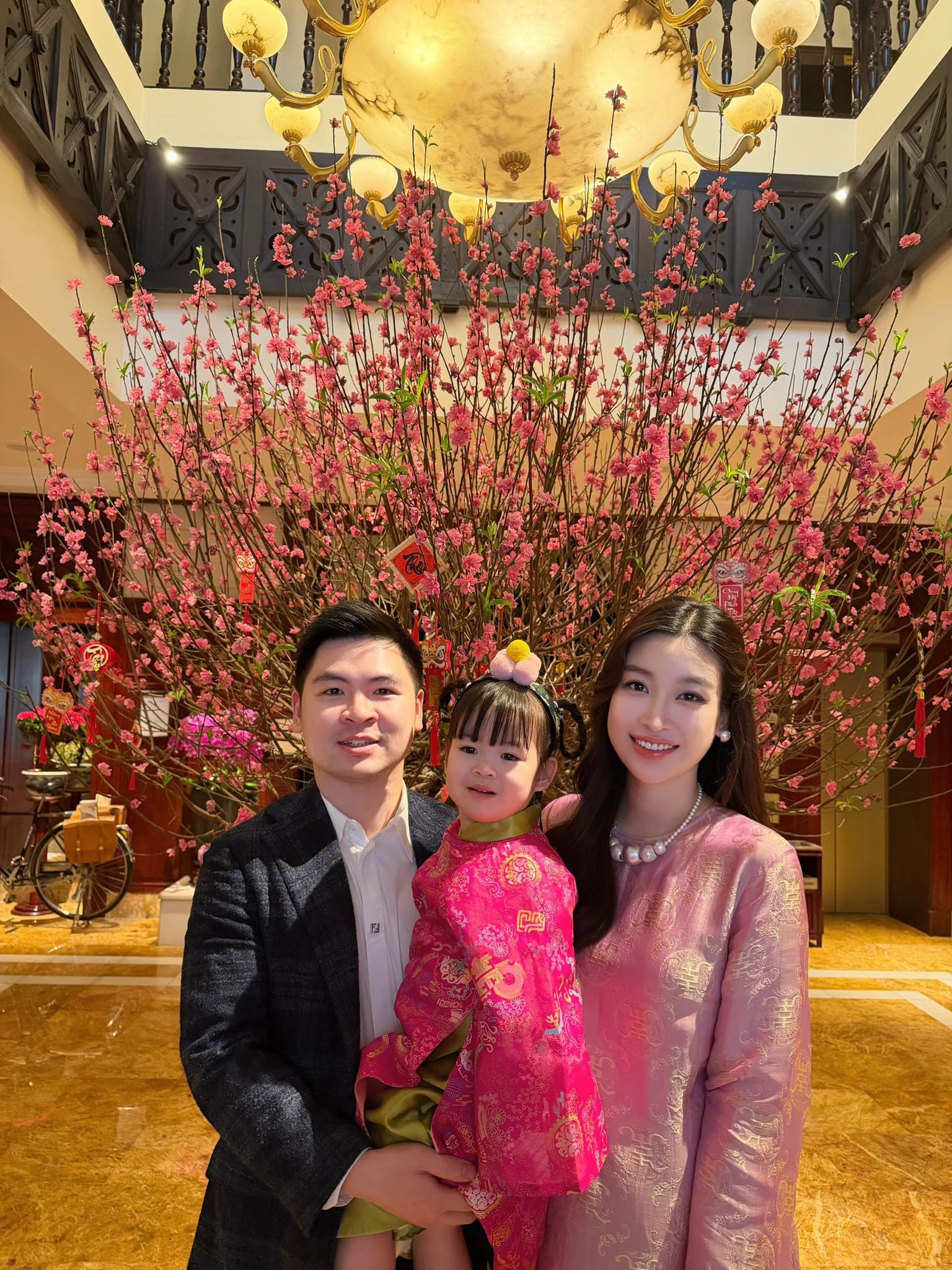 Trong bức ảnh chụp vào dịp Tết 2026, vòng 2 của Đỗ Mỹ Linh lùm lùm 