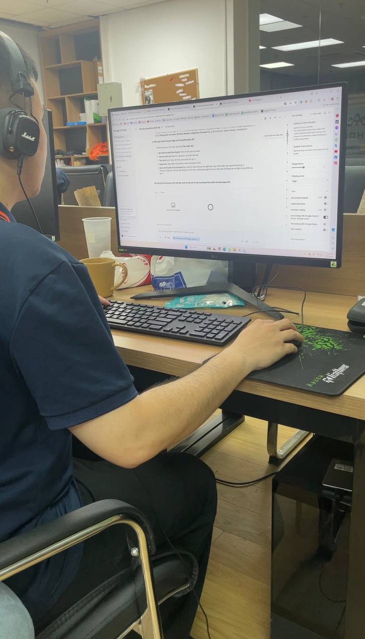 Sau khi tan làm, Hoàng Anh sẽ học thêm 1 khoá online về AI để nâng cao kỹ năng phục vụ công việc