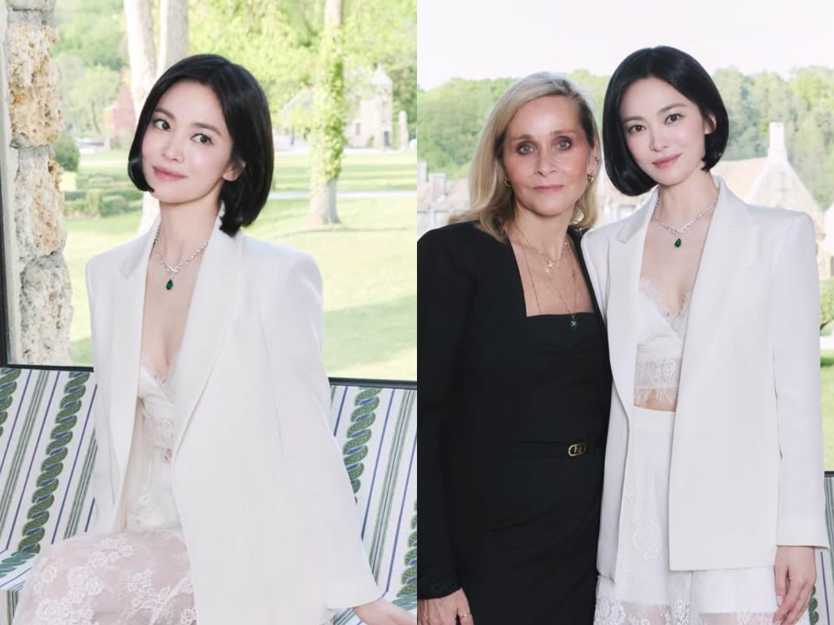 Nhan sắc thật của Song Hye Kyo ở tuổi 45 vừa bị lộ tại sự kiện ở Pháp