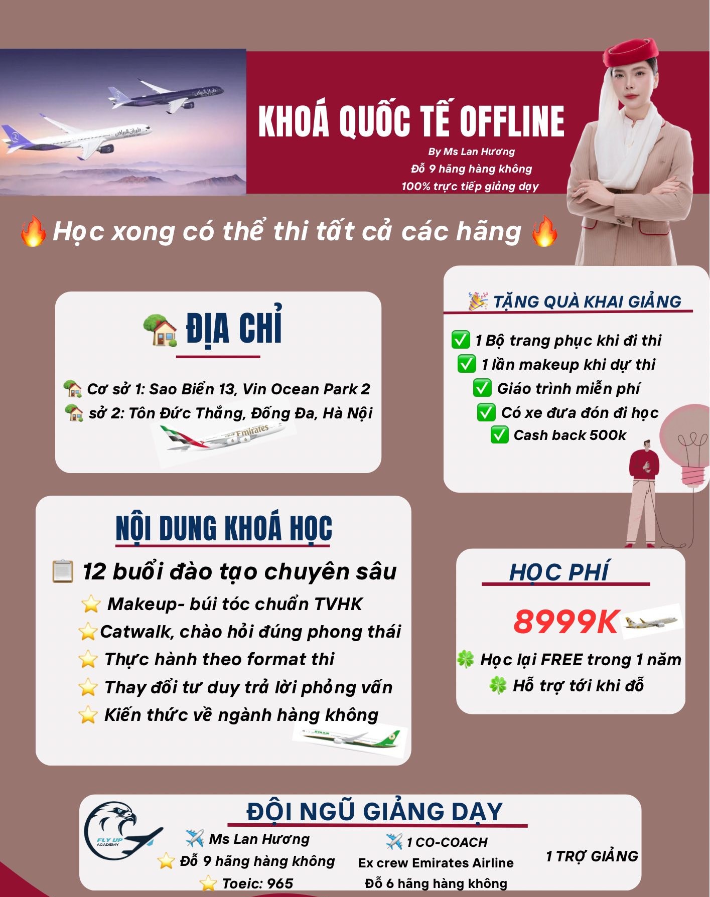 Nhiều kỹ năng được quảng cáo sẽ đào tạo trong khoá học (Nguồn: Catherine Lan Hương)