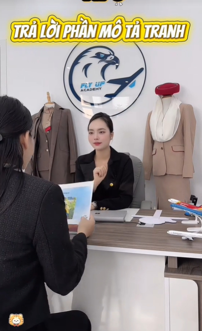 Các video được đăng tải xoay quanh chia sẻ kinh nghiệm thi tuyển, mô phỏng phỏng vấn,... thu hút sự chú ý của nhiều người xem (Nguồn: @flyupacademy.68)