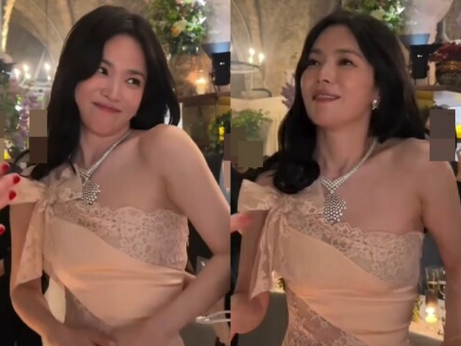 Song Hye Kyo lộ loạt khoảnh khắc say xỉn giữa sự kiện của thương hiệu Chaumet. Ảnh: X