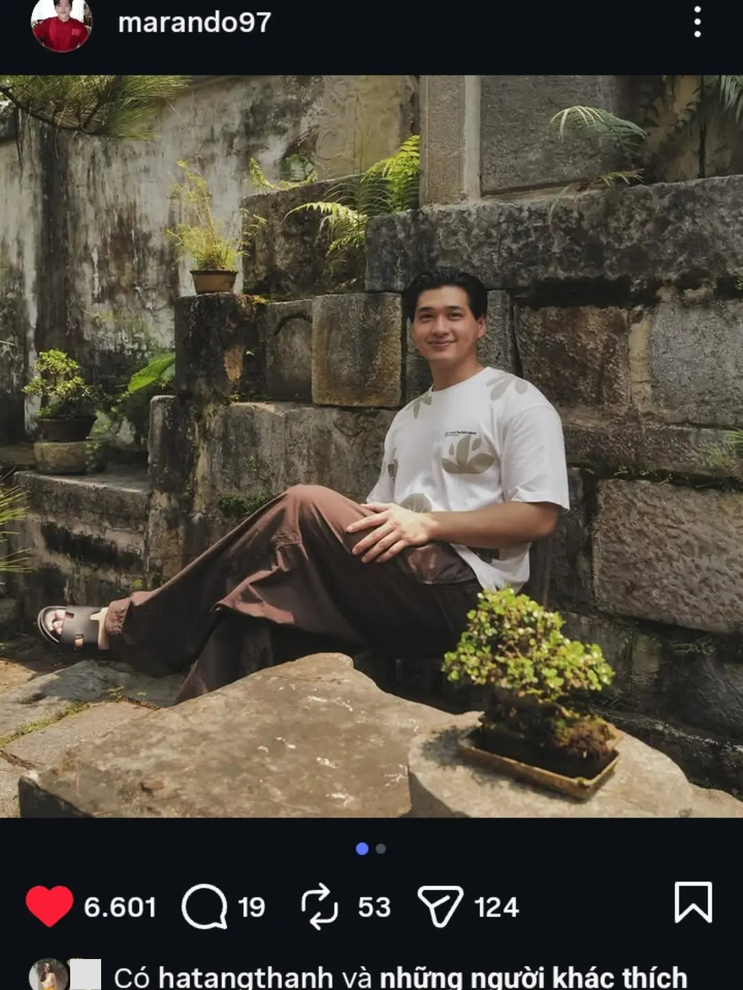 Tăng Thanh Hà từng tương tác dưới bài viết của Ma Ran Đô