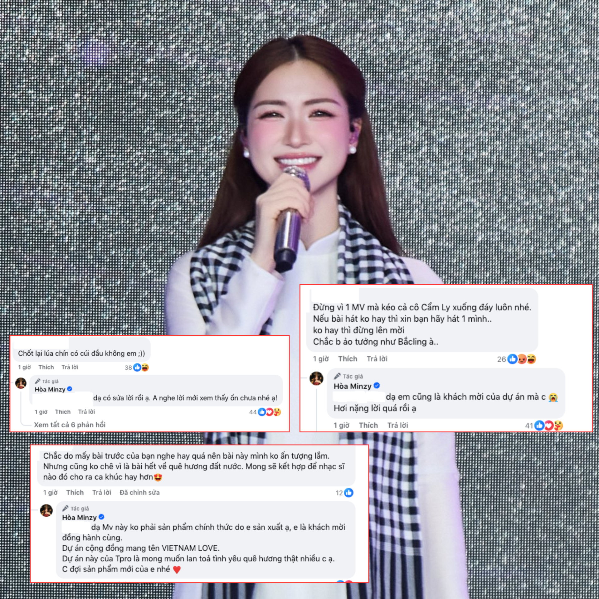 Hòa Minzy chủ động mở ra không gian tương tác, khiến toàn bộ phát ngôn bị soi xét và bàn luận với nhiều góc nhìn trái chiều